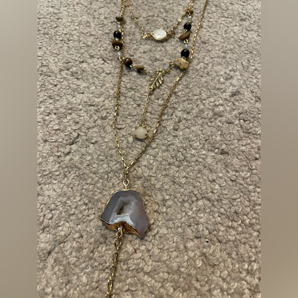 Gold stackable necklace - Picture 2 of 2
